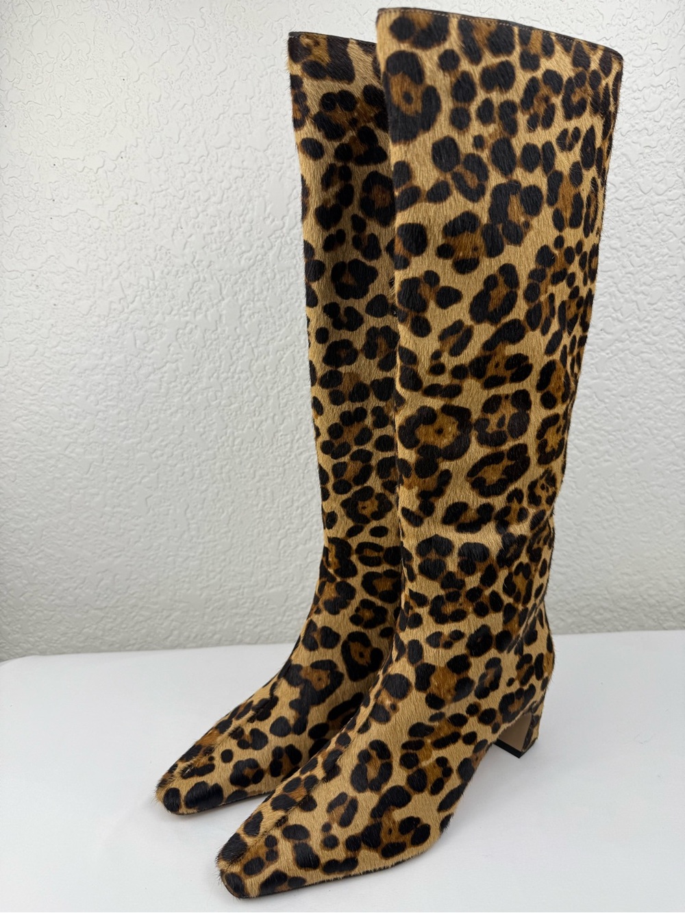 Gianni Bini Weslye | Leopard Print Calf Hair Knee High Boots | Size 7 M